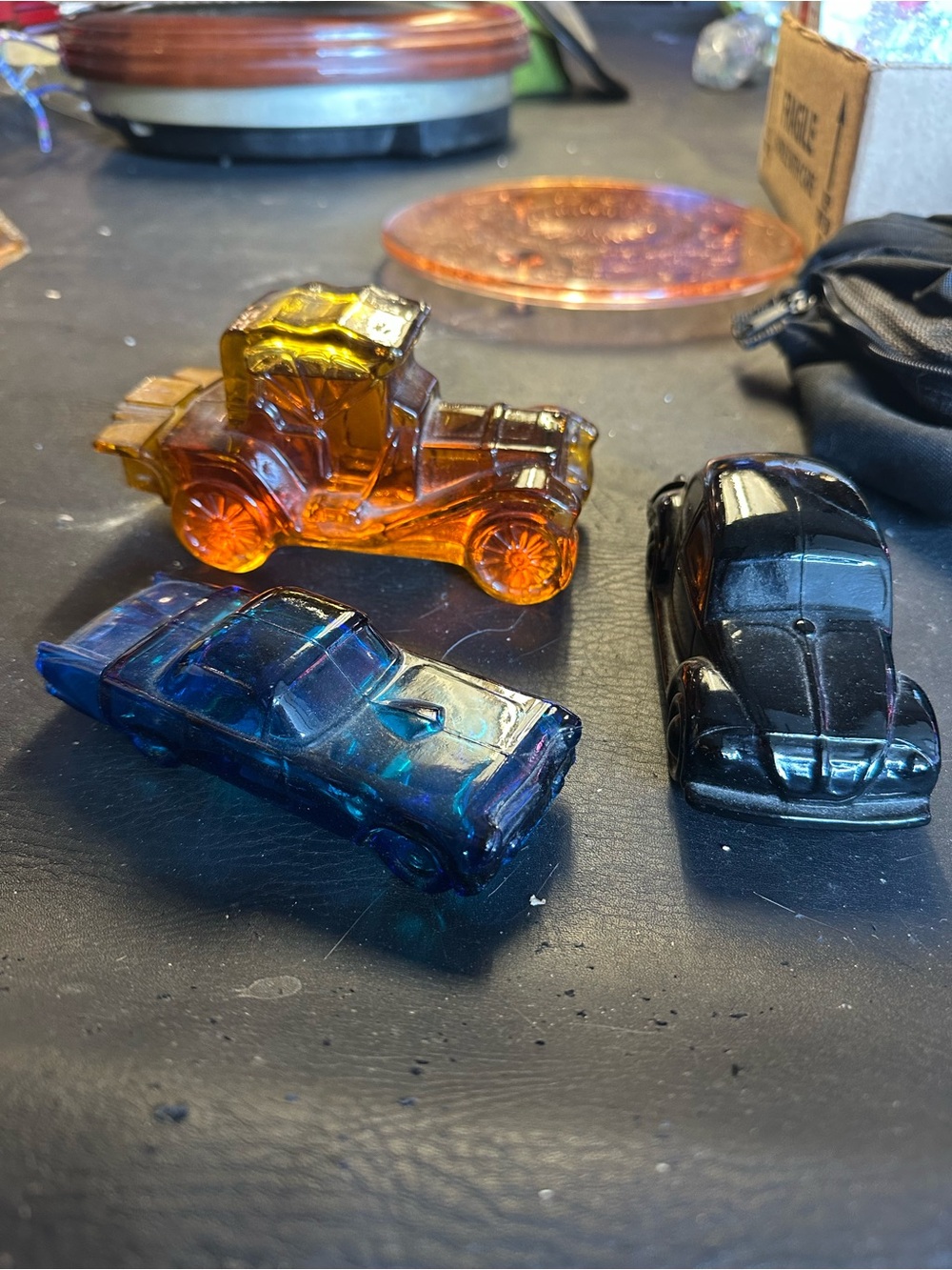 3 vintage Avon car after shave bottles